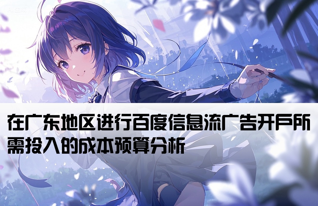 [广东百度信息流开户成本]在广东地区进行百度信息流广告开户所需投入的成本预算分析
