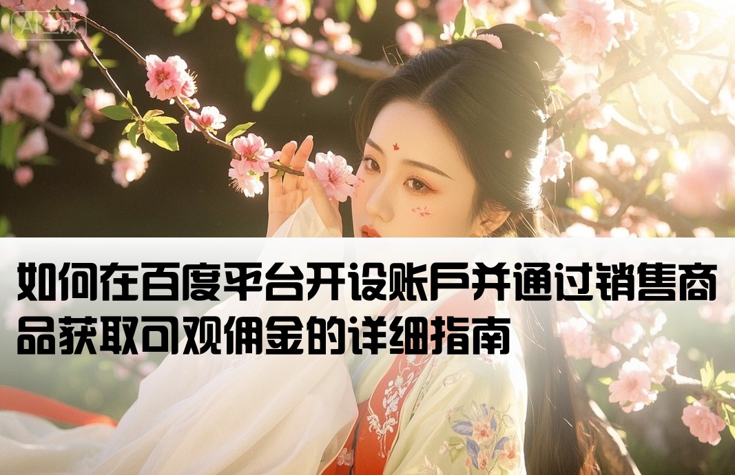 怎么在百度开户卖东西赚佣金