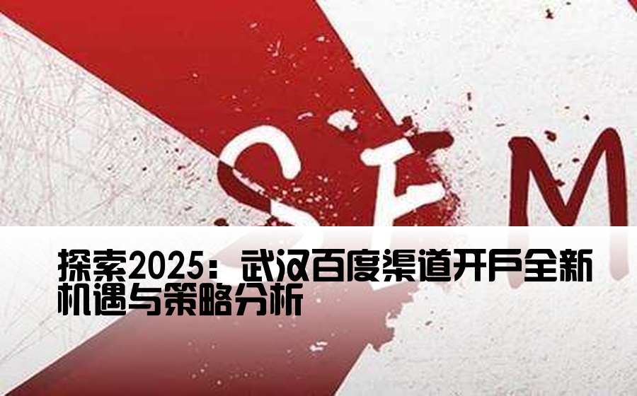 探索2025：武汉百度渠道开户全新机遇与策略分析