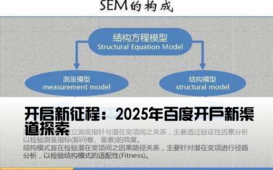 开启新征程：2025年百度开户新渠道探索