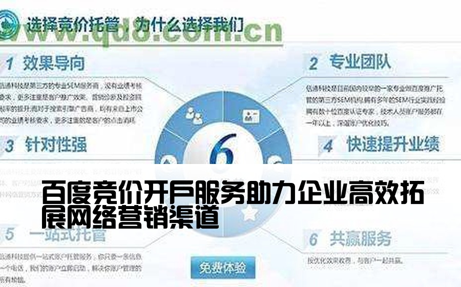 [百度竞价开户企业泛目录] 百度竞价开户服务助力企业高效拓展网络营销渠道