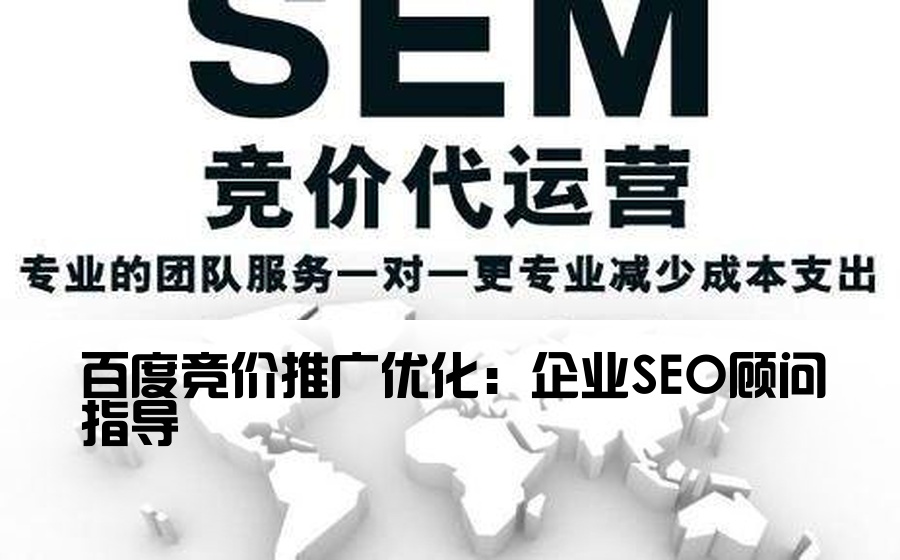 [百度竞价开户企业seo顾问] 百度竞价推广优化：企业SEO顾问指导